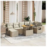 vidaXL 8-dijelni set vrtnih sofa od poliratana s jastucima bež | shoptok.hr