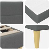  Krevetna konstrukcija Tamno siva 80 x 200 cm Poliester | shoptok.hr