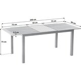 Gardenson Raztegljiva Vrtna Miza Tilos, Masivno, 150-200x90 | Shoptok.si
