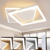 Nettlife LED stropna svetilka za dnevno sobo, spalnico, zatemnljiva z daljinskim upravljalnikom, 42W, moderna oblika, kvadratna, bela, akrilna, (22110713) | Shoptok.si