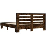  Okvir za krevet boja hrasta 150x200cm konstruirano drvo i metal | shoptok.hr