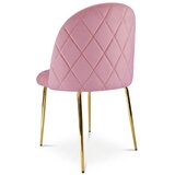 Inca stolica - svijetlo ružičasti baršun / zlatne noge x 1 | shoptok.hr