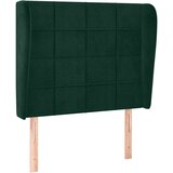  Uzglavlje s ušima tamnozeleno 103x23x118/128 cm baršunasto | shoptok.hr