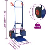 Ručna Ročni voziček Modra in rdeča 49,5 x 53 x 114 cm Jeklo, (5000107298) | Shoptok.si