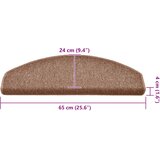  Prostirke za stepenice 15 kom 65x24x4 cm Smeđe poluokrugle velike | shoptok.hr