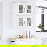 vidaXL Zidni kuhinjski ormarić s policom 2 pcs Bijelo 60 x 31 x 40 cm | shoptok.hr