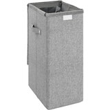  Sklopiva košara za rublje siva 26x34,5x59,5 cm umjetno platno | shoptok.hr