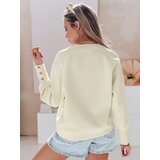 DStreet Bluza damska oversize z sercami LOVELISA ecru | shoptok.hr