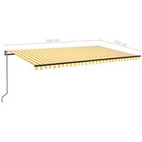 Tenda na automatsko uvlačenje 500 x 350 cm žuto-bijela | shoptok.hr