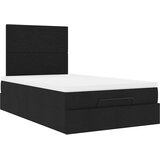  Otomanski krevet s madracem crni 120x190 cm tkanine | shoptok.hr