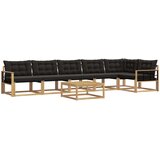  Set vanjskih sofa 7 kom. Bijela i crna | shoptok.hr