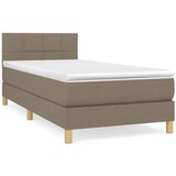 Krevet s oprugama i madracem smeđesivi 100 x 200 cm od tkanine | shoptok.hr