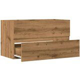 vidaXL Omarica za umivalnik artisian hrast 90x38,5x45 cm inž. les Cene