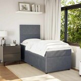 Box spring krevet s madracem tamnosivi 90x190 cm baršunasti | shoptok.hr