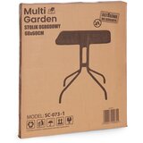 Multi Garden kvadratni vrtni stol 60 cm stol od kaljenog stakla za vrtnu terasu, balkon, crni | shoptok.hr