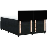  Krevet s oprugama i madracem crni 140 x 190 cm baršunasti | shoptok.hr