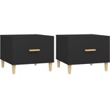  Stolići za kavu 2 kom crni 50x50x40 cm od konstruiranog drva | shoptok.hr