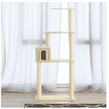 vidaXL Mačje drevo s praskalniki iz sisala krem 147 cm | Shoptok.si