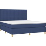  box spring s madracem LED plavi 160x200 cm od tkanine | shoptok.hr