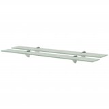 vidaXL Zidne police 2 kom staklene 80 x 10 cm 8 mm Cijene