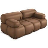 Makamii Rjava sedežna garnitura iz umetnega usnja 190 cm Lokua – | Shoptok.si