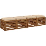  Jastučići za sjedalo od 4 dijela VUGHT 4 kom. 100% poliester Krem | Shoptok.si
