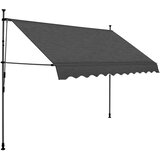 Tenda na ručno uvlačenje s LED svjetlima 300 cm antracit | shoptok.hr