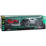  Set za igru sa bijelim terenskim vozilom i prikolicom s crvenim sportskim autom | shoptok.hr