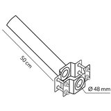 Montažni nosač za spoljašnje osvetljenje BASE, prečnik 48 mm, crni | Eponuda.com