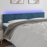  The Living Store LED posteljno vzglavje temno modro 180x5x78/88 cm žamet - LED Vzglavje, (21448550) Cene