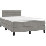  box spring s madracem LED svjetlosivi 120x190 cm tkanina | shoptok.hr