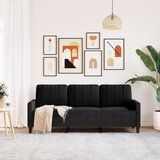  Trosjed od tkanine crna 180 cm baršunasti | shoptok.hr