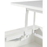 Livetastic klubska miza, 70/60/40,5-65,5 cm črna, bela | Shoptok.si