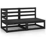Maison Chic Seti vrtnega pohištva - Vrtna garnitura - Vrtni pohištvo set 2-delna črna trdna borovina, (21816733) | Shoptok.si