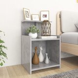  Noćni ormarić boja betona 40 x 35 x 60 cm konstruirano drvo | shoptok.hr