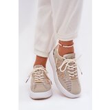 Boto Women's Sports Shoes With Mesh And Studs Beige Ogalda | Shoptok.si