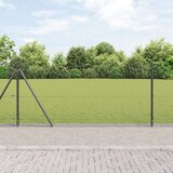 vidaXL Set stupova ograde 2 kom Siva Čelik s prahom, Mreža 10 x 1 m | shoptok.hr
