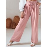 DStreet Spodnie damskie casualowe wide leg LOVETRIP różowe | shoptok.hr
