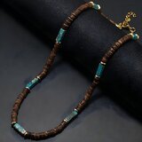 IZMAEL Ogrlica AB-34060 - Rjava / Turkizna | Shoptok.si