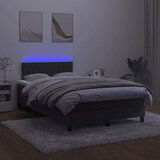  Krevet box spring s madracem LED crni 120 x 190 cm baršunasti | shoptok.hr