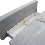 P & B ZOFA S POSTELJNO FUNKCIJO, svetlo siva tekstil | Shoptok.si