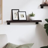  Zidna polica tamnosmeđa 60x10x4 cm od obrađene hrastovine | shoptok.hr