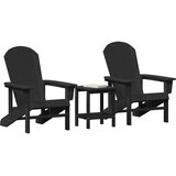  Vrtna stolica 3 pcs Crna Polietilen | shoptok.hr