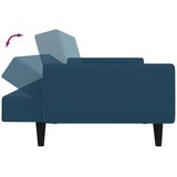  Dvosjed na razvlačenje plavi baršunasti | shoptok.hr