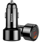 Baseus pretvornik usb - 12V avtomobilski 45W 1x tip a, 1x tip c, pd, qc, črn, CCMLC20C-01 | Shoptok.si