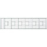  Gabionski uzdignuti krevet 2 pcs Srebrno 260 x 60 x 55 cm | shoptok.hr