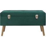 vidaXL klupa s pretincem za pohranu 80 cm zelena baršunasta | shoptok.hr