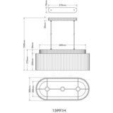 Globo VISEČA SVETILKA Jannie 70/30/150 cm E27 | Shoptok.si