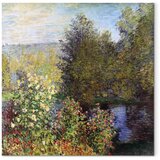  Slika - Claude Monet – Coin de jardin à Montgeron 40x40 Na talijanskom platnu | shoptok.hr