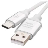 Kabel USB-A / USB-C, 2.0, polnjenje, podatki, 1 m, bela | Shoptok.si